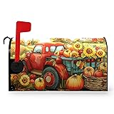 Dacawin Fall Pumpkins Sunflower Mailbox Covers