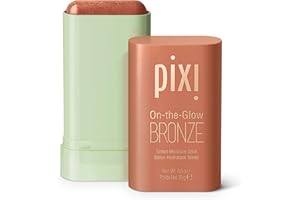 Pixi On-the-Glow Bronze - RichGlow, Hydrating Tinted Moisture Bronzer Stick with Ginseng, Aloe Vera & Fruit Extracts, For Cheeks & Lips, 19g / 0.6oz, Paraben-Free