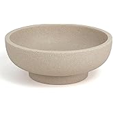 YMXYJM Large Decorative Bowl, Modern Handicraft Resin Bowls for Home Decor, Decorative Fruit Bowl for Kitchen Counter, Stylish Key Bowl for Entry Table, Artificial Stone Resin Beige