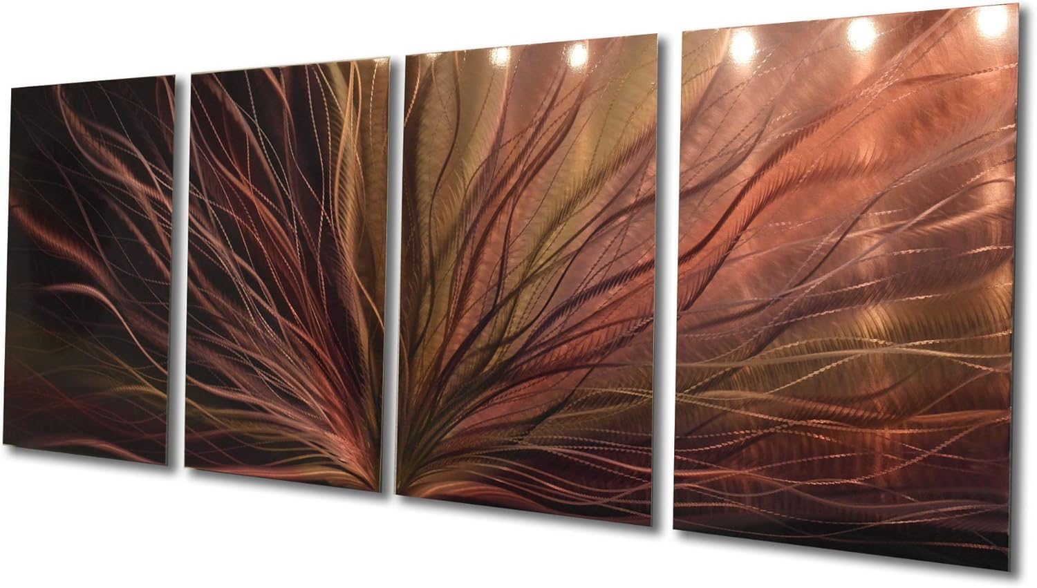 Amazon Com Miles Shay Metal Wall Art Modern Home Decor Abstract Wall Sculpture Contemporary Bronze Radiance Home Kitchen