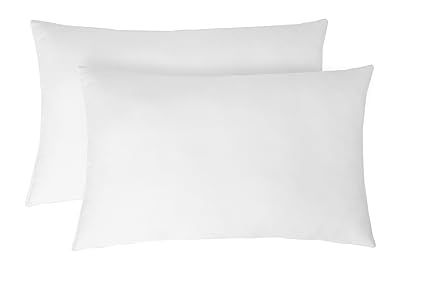 Amazon Brand - Solimo 2-Piece Ultra Soft Bed Pillow Set 17 x 27, White