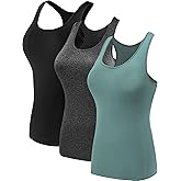 NELEUS Women's 3 Pack Compression Base Layer Dry Fit Tank Top