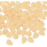 PATIKIL 50 Pcs Coral Flower Beads, 9x7mm Artificial Jasmine Flower Shell Floral Spacer Beads for Jewelry Making DIY Crafts Necklace Bracelet Earring Accessories, Apricot