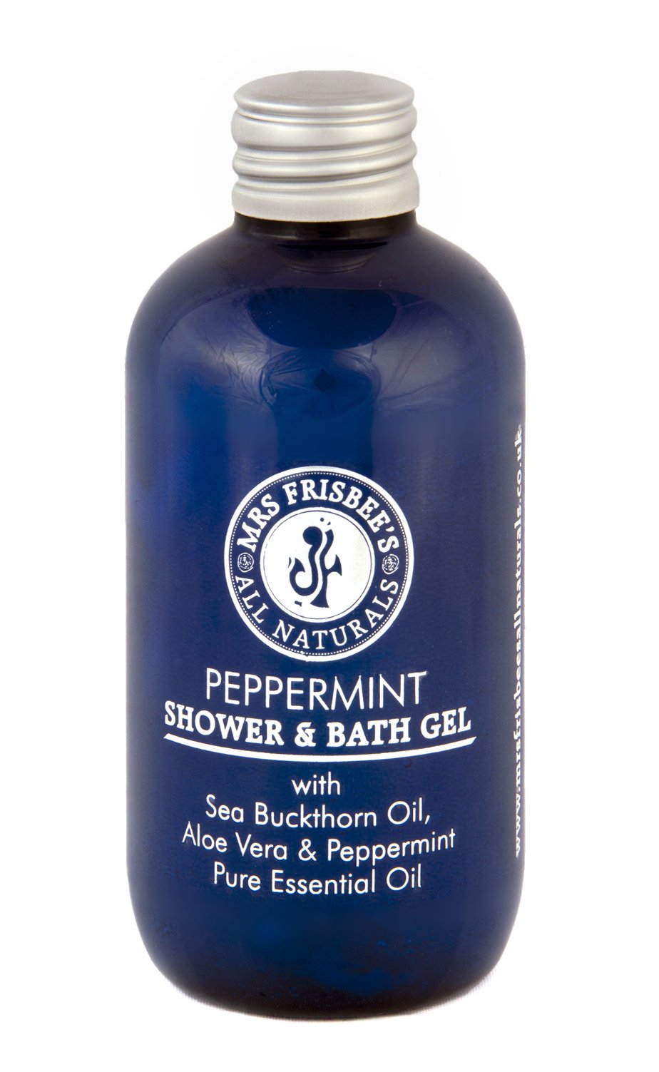Peppermint Shower & Bath Gel/Made with Aloe Vera, Sea Buckthorn and Soap Bark Extract and Pure Peppermint Essential Oil/Vegan/Natural/Free from Sulphates (100ml)