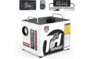 TAYHOET 9L Diesel Heater, 12V/24V/110V 8KW Portable Diesel Air Heaters with LCD Switch, Remote Control for Camping, RV, Garage, Car, Tent, Boat Heater, White