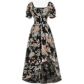 Scarlet Darkness Corset Dresses for Women Summer 2026 Floral Wedding Guest Chiffon Sundress