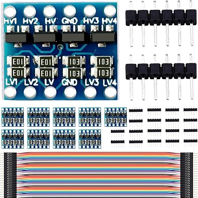 DAOKAI 10Pcs 4-Channel Logic Level Converter 3.3V-5V Bi-Directional Shifter
