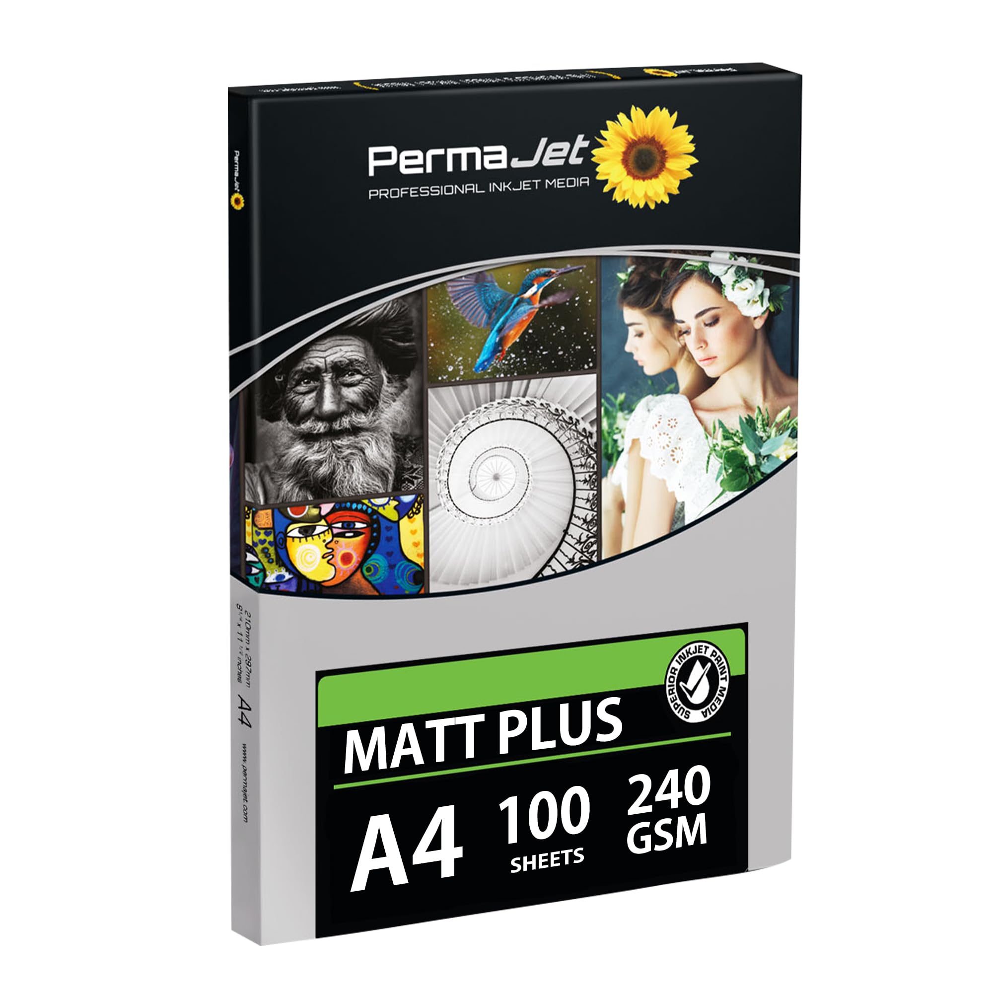 PermaJet Matt Plus 240gsm | A4 100 Sheets | Inkjet Premium Matt Printer Photo Paper