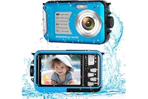 Waterproof Camera, 11FT Underwater Camera 1080P Full HD Underwater Camera with 30 Megapixel 16x Digital Zoom, Underwater for 