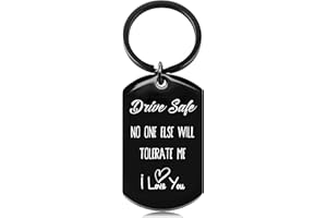 OUMILAN Drive Safe Keychain for Boyfriend-No One Else Will Tolerate Me Funny Keychain Gifts for Him Boyfriend Husband