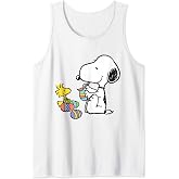Peanuts - Snoopy Woodstock Easter Egg Painting Tank Top
