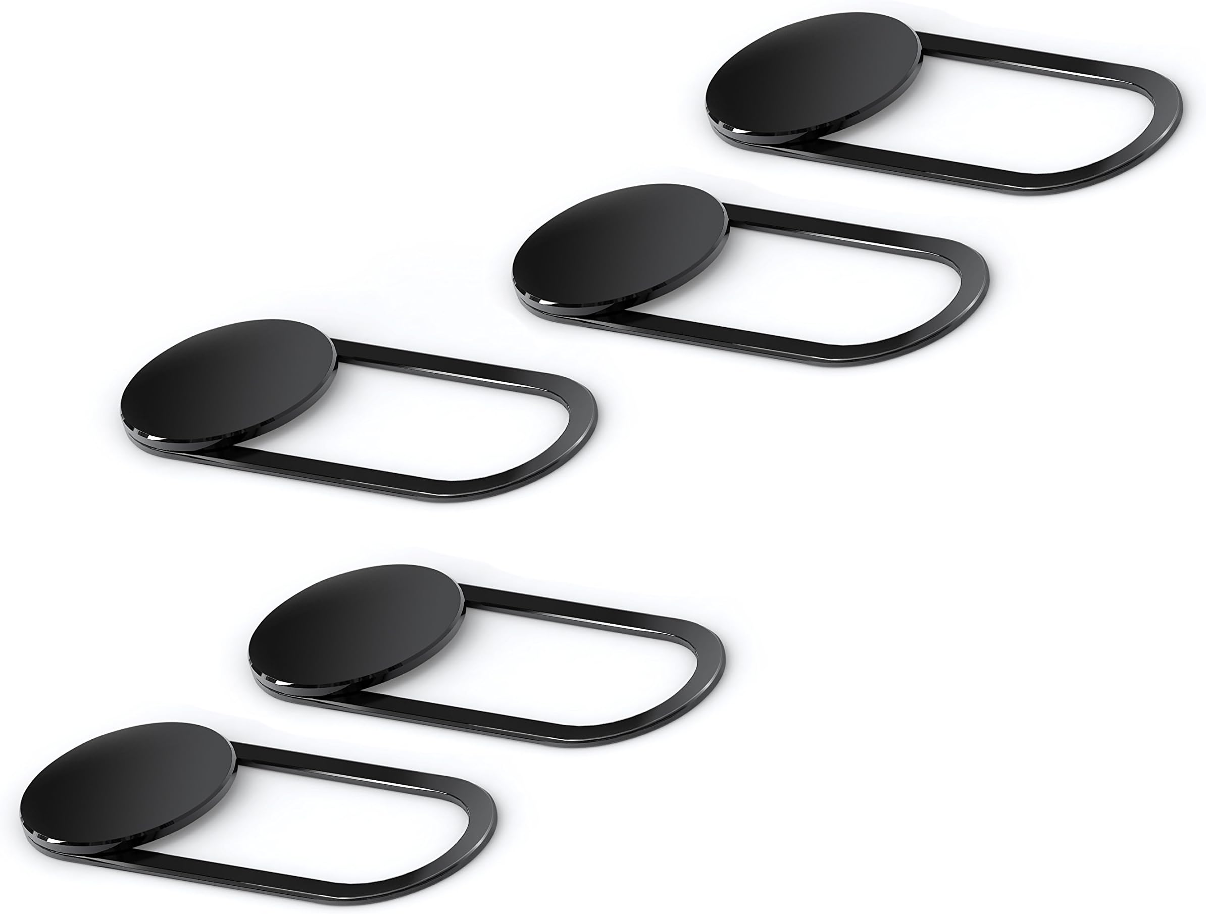 Webcam Cover -Black Metal - for Laptop Computer MacBook Pro PC Tablets Echo Show TV, for Privacy and Security Against Cam Hacks by Unitedtime (Black Metal Family 5 Pack)