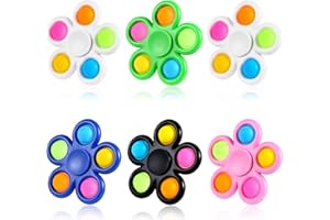 GOHEYI 6 Pack Fidget Spinners Toys for Kids, Fidget Toys Bulk Hand Spinner for Stress Relief, Party Favors for Kids Goodie Bag Stuffers, Birthday Return Gifts Kids Classroom Prizes