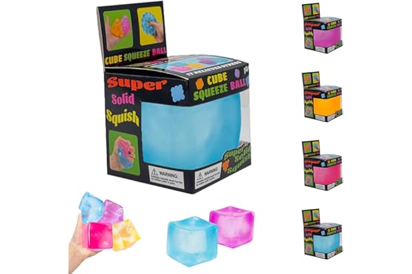 Doh Nice Cube for Kids Adults, Fidget Toys Slow Rising Fidget Cube Sensory for Anxiety Stress Relief High Density, Squishies Ice Squeeze Ball, Fidgets for Classroom Prize Toys (1#a)