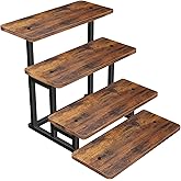 Lilybud--lily Cupcake Stand for 50 Cupcakes, 4 Tier Wooden Risers Display Stands Stepped Dessert Table Display Set with Metal Frame Tiered Tray Stand Serving Trays for Party Farmers Market Display