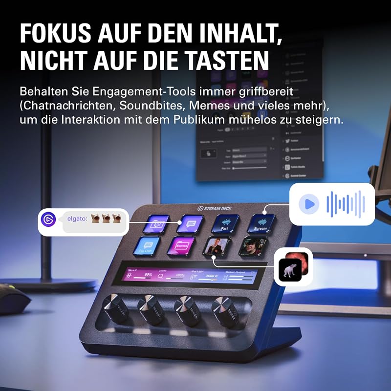 Stream Deck +, Audiomixer und Studio-Controller