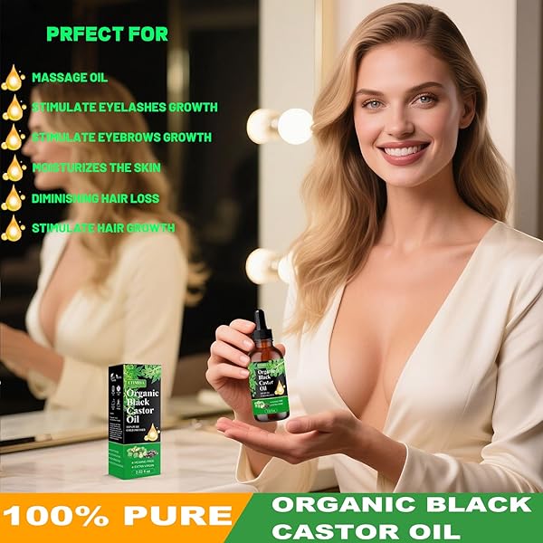ETIMISA ORGANIC BLACK CASTOR OIL,100% PURE NATURAL ,COLD PRESSED, GLASS BOTTLES, HAIR,EYEBROW CARE, SKIN CARE, CASTOR OIL FOR BODY & CARRIER OIL