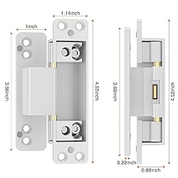 2PCS Hidden Door Hinge, Ultra-Thin Invisible Hinge