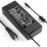 Facmogu 12V 8A AC to DC Converter Power Adapter, 96W AC 100-240V to DC 12V Transformer Desktop Regulated Power Supply, 3 Pin 6.7ft Switching Power Cord for LED Strip Light 5.5mm x2.5mm & 2.1mm Plug