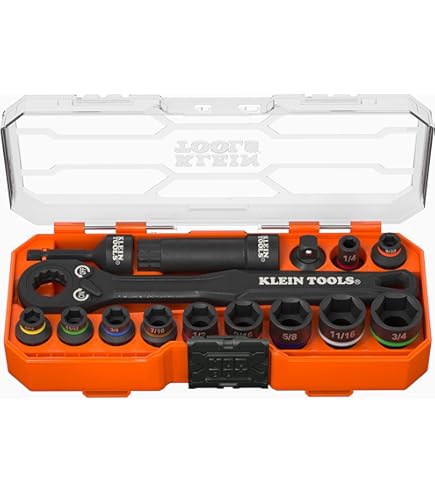 Klein Tools 65239 20-Piece Flip Socket Set with KNECT System and