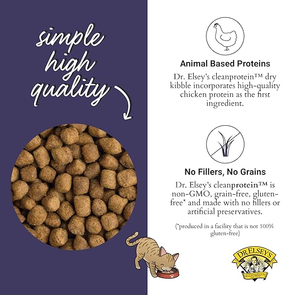 DR. ELSEY’S CLEANPROTEIN CHICKEN CAT KIBBLE 6.6 LB. BAG