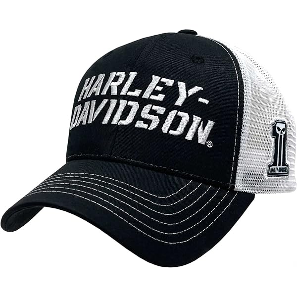 97612-25VM Harley-Davidson Trucker Cap Oil Can Bar & Shield Schwarz Im