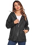 Zeagoo Women's Quick Dry Rain Jacket Lightweight