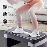 FK Sports Stepper Exercise & Workout 5 Level Adjustable Height Grey view 5