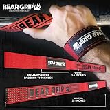 Bear Grip Straps Premium Neoprene Padded Heavy Duty 21in Weight Lifting Straps view 3
