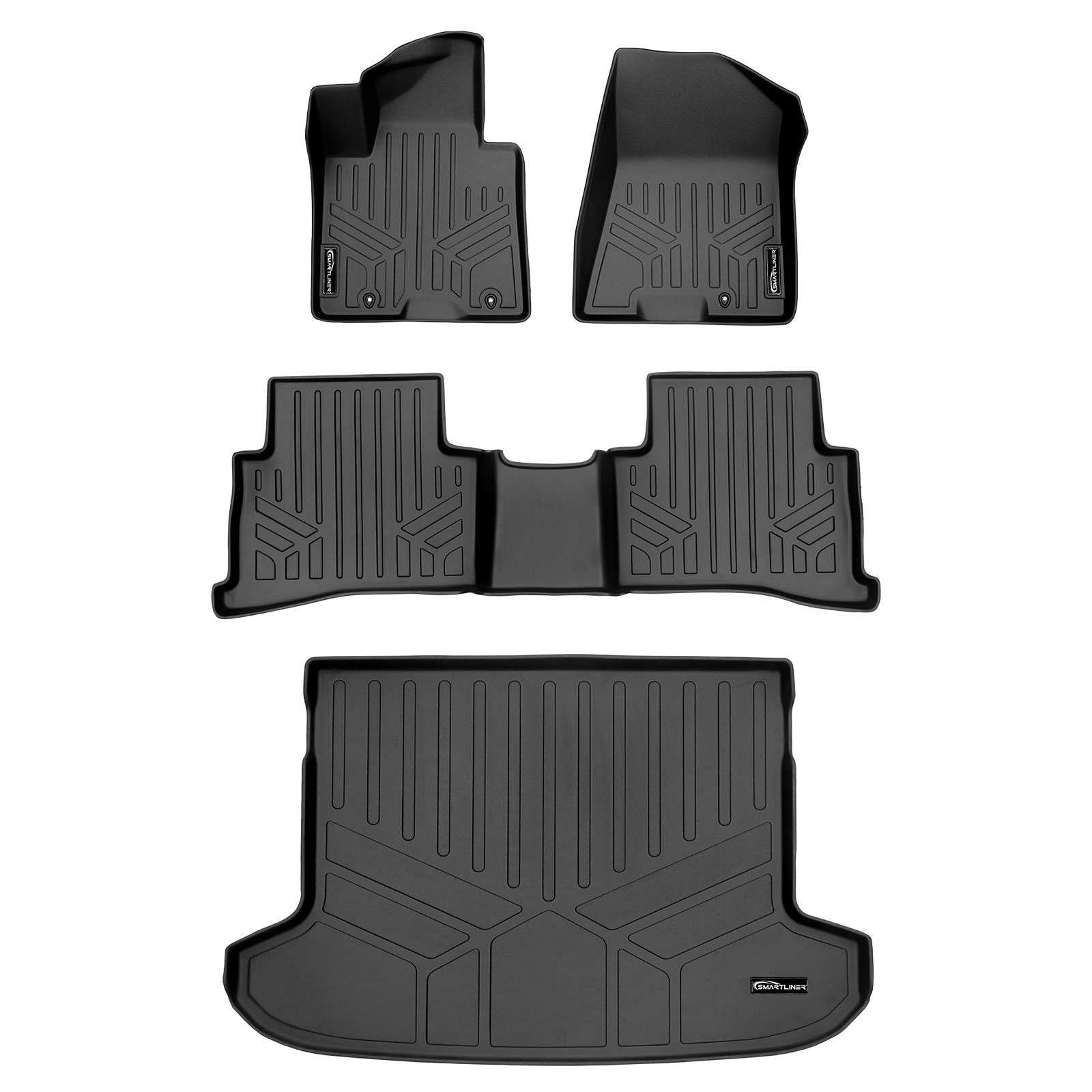 SMARTLINER Custom Fit Floor Mats and Cargo Liner Behind 2nd Row Compatible with 2019-2021 Hyundai Tucson