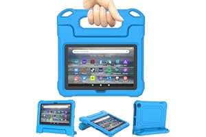 Amazon Fire 7 Tablet Case for Kids(12th Generation, 2022 Release), Lainergie Lightweight Shockproof Kids Friendly Fire 7 Kids Tablet Cover with Handle Stand Incompatible iPad Samsung Lenove, Blue