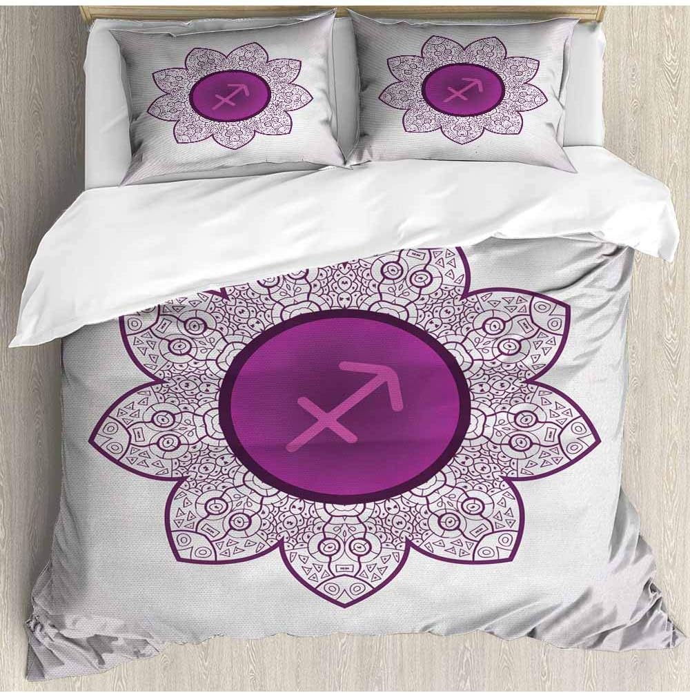 prunushome Juego de funda de edredón de 3 piezas, diseño de símbolo de