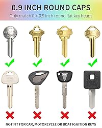Uniclife 24 Pack Key Caps - 0.9 Inch Round, 8