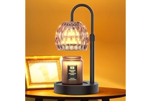 Candle Warmer Lamp with Dimmer/Timer/Adjustable Height，Electric Candle Lamp Warmer for Jar Candles，Home Decor Valentines Day 