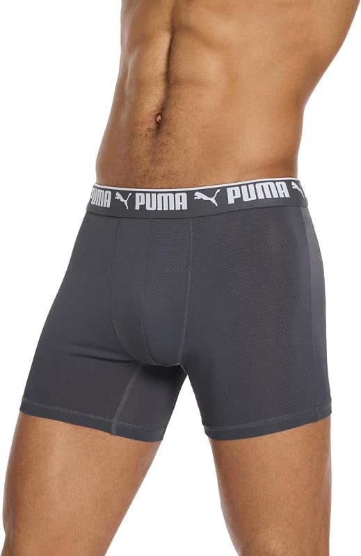 Herren 360-degree Mesh 5 Pack Boxer Briefs Retroshorts, Schwarz/Castlerock/Club Navy, Small — Foto 5 von 7