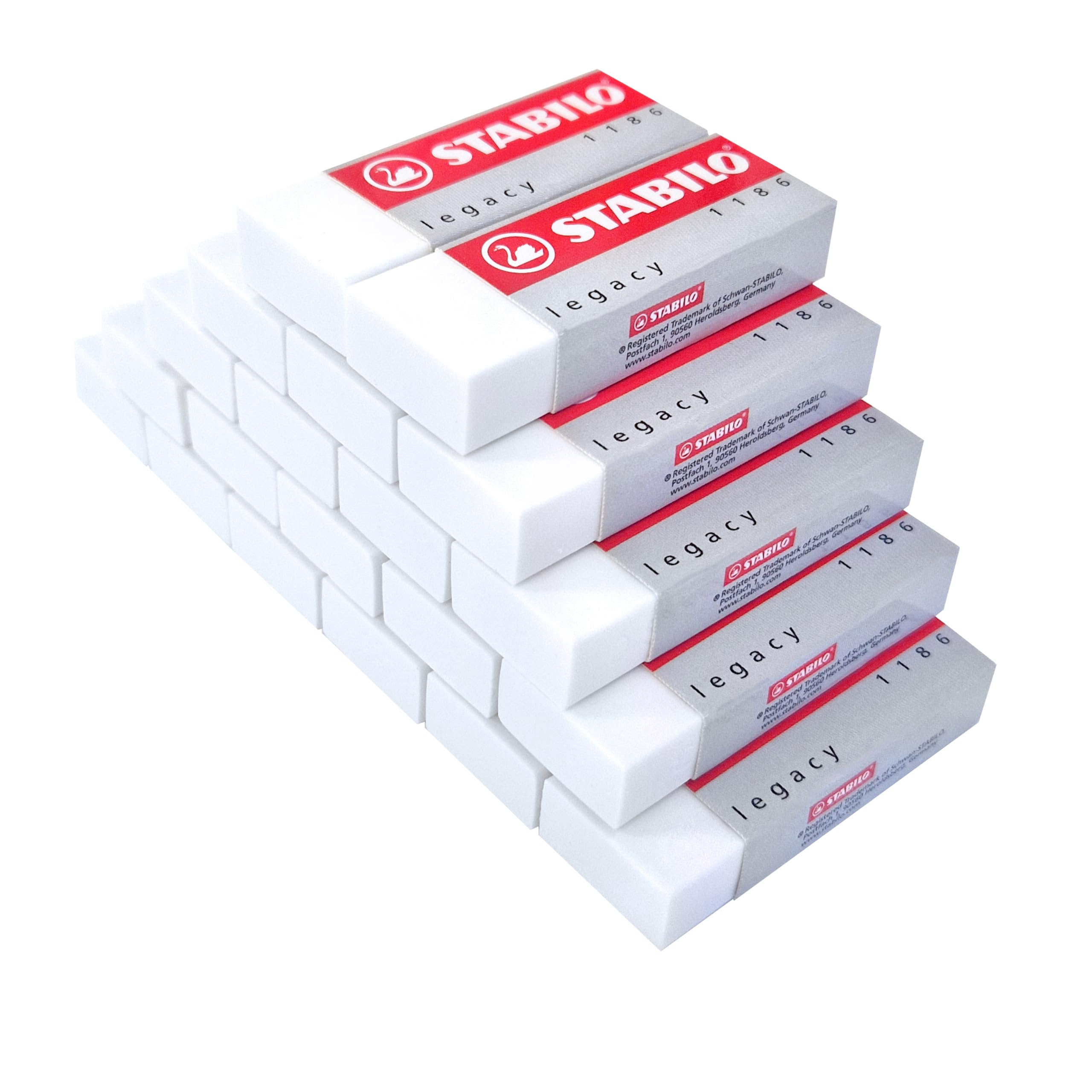 STABILO Legacy 1186 - Eraser - Pack of 20 - White