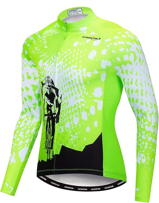 JPOJPO Men's Cycling Jersey Long Sleeve Animal Lion Bike Clothing