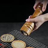 BINHAI 8 Inch Wooden Pepper Mill Set Salt Pepper Grinder Kit with Ceramic view 6