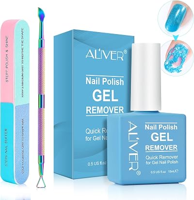 ATOANY Gel Nail Polish Remover 15ml Kit with File Scraper Professional