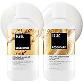 IGK Legendary Dream Hair Shampoo &amp; Conditioner Set, 8 oz (Pack of 2) | Gently Cleanses and Deeply Conditions, Restores Moisture + Softness, Boosts Shine, Protects Color, Vegan + Cruelty-Free