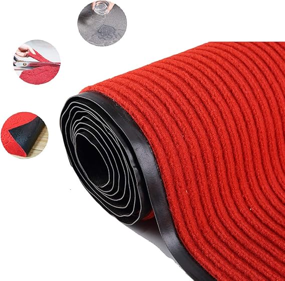 Hallway Extra Long Rugs,Double Stripes Carpet Runner PVC Backed Non