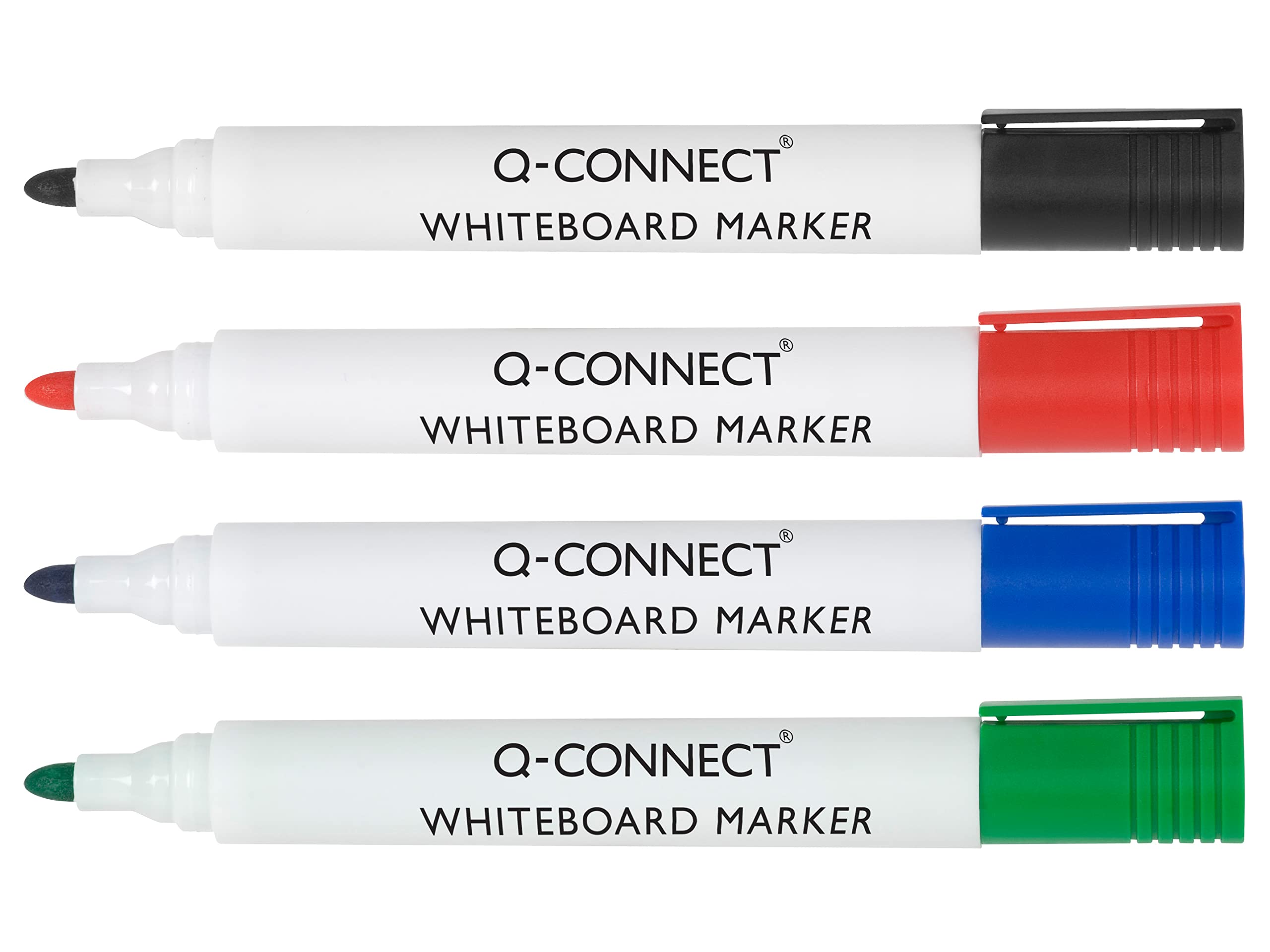 Q-Connect Drywipe Marker Pen Assorted (Pack of 10), black