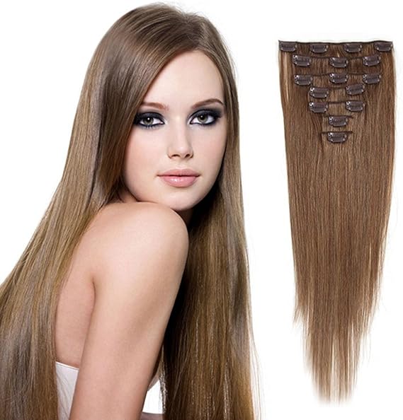 Amazon Remeehi 人毛100 クリップエクステ フルヘッドセット 人の毛 人毛エクステ ストレートエクステンション 7枚セット38cm 76cm 70g エクステンション 通販