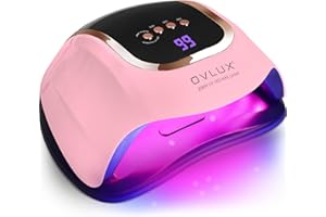 OVLUX UV Light for Nails - 208W UV LED Nail Lamp with 66 Beads, Professional Nail Dryer for Quick Drying - lampara led para uñas Profesional