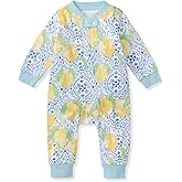 Burt's Bees Baby Boys Sleep and Play PJs, 100% Organic Cotton One-Piece Zip Front Romper Jumpsuit Pajamas