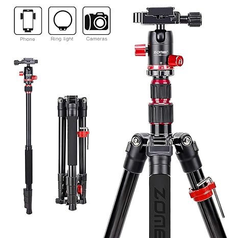 ZOMEi Trípode Ligero de Viaje para cámara con Funda de Transporte ...