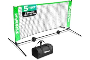PIKKOFUN Mini Pickleball Net 5 ft - Pickleball Dink Net for Training for Indoor and Outdoor, Regulation Height 3 ft., Quick S