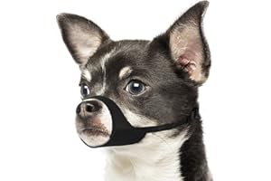 Mayerzon Short Snout Dog Muzzle for Small Medium Dogs, Soft & Sturdy Fabric, Anti Excessive Biting Chewing, Suits Chihuahua Shih Tzu Maltese for Grooming Vet Visits Walk, Allows Drinking(Black, XXS)