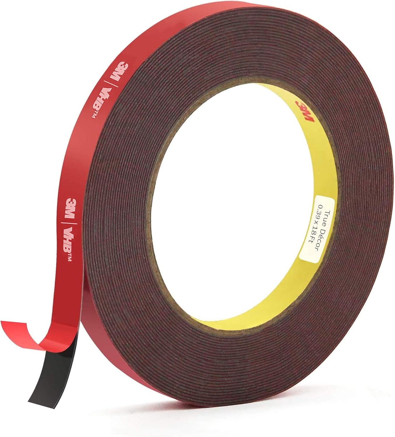 3M Double Sided Mounting Tape – True Decor Heavy Duty VHB Foam Adhesive 18 ft Length, for LED Strip Lights, Automotive Trim and Home Office Decor – Waterproof and Industrial Grade 0.39” x 18 FT : Office Products