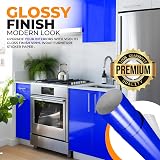 vgoltd Glossy Self-Adhesive Vinyl Wrap 60x500 cm Brilliant Blue Roll view 6
